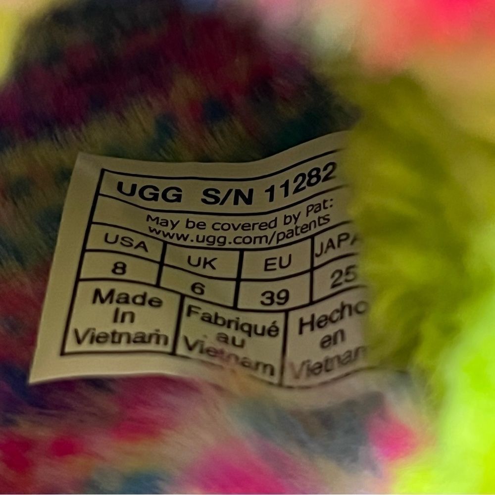 Ugg Fluffita Pixelate Flatform Slide Slippers Multi Color Womens 7 8 9 - Picture 9 of 11